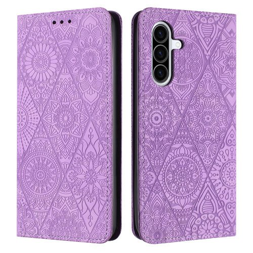 Samsung Galaxy A26 5G Ethnic Embossed Adsorption Leather Phone Case - Purple Samsung Galaxy A26 5G Ethnic Embossed Adsorption Leather Phone Case - Purple