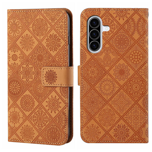 Samsung Galaxy A26 5G Ethnic Style Embossed Pattern Leather Phone Case - Brown