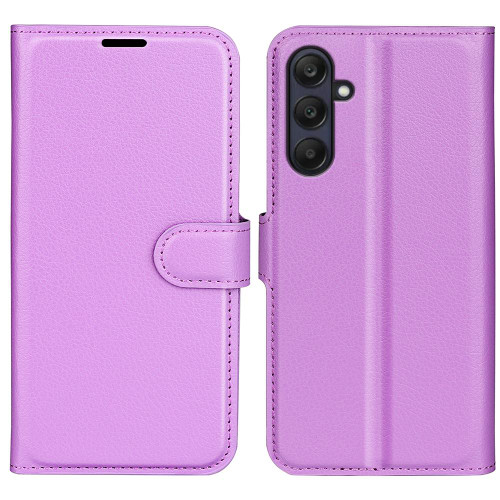 Samsung Galaxy A26 5G Litchi Texture Horizontal Flip Leather Phone Case with Holder - Purple