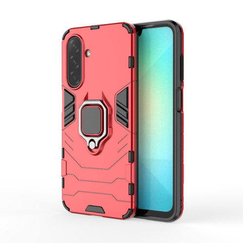 Samsung Galaxy A26 5G PC + TPU Shockproof Protective Phone Case with Magnetic Ring Holder - Red Samsung Galaxy A26 5G PC + TPU Shockproof Protective Phone Case with Magnetic Ring Holder - Red