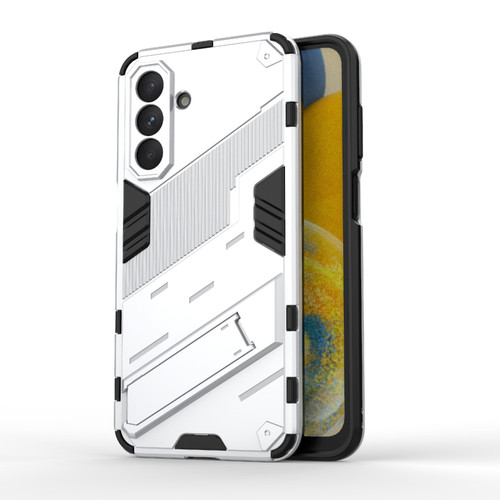 Samsung Galaxy A26 5G Punk Armor 2 in 1 PC + TPU Shockproof Phone Case with Invisible Holder - White