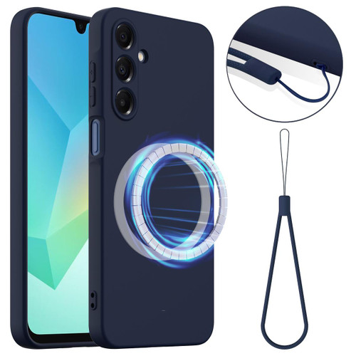 Samsung Galaxy A26 5G Shockproof Silicone Magsafe Phone Case - Navy Blue