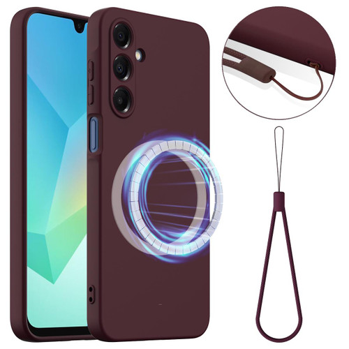 Samsung Galaxy A26 5G Shockproof Silicone Magsafe Phone Case - Plum Color