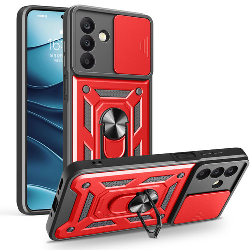 Samsung Galaxy A26 5G Sliding Camera Cover Design TPU+PC Phone Case - Red