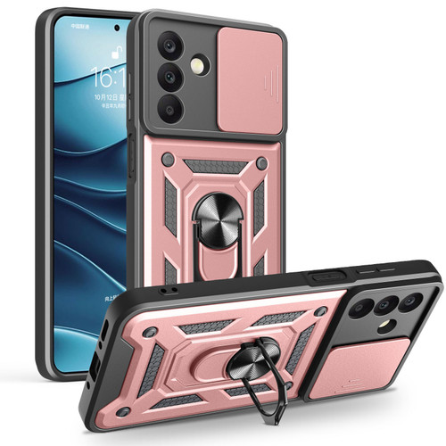 Samsung Galaxy A26 5G Sliding Camera Cover Design TPU+PC Phone Case - Rose Gold
