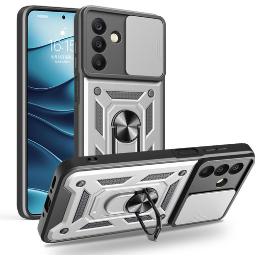 Samsung Galaxy A26 5G Sliding Camera Cover Design TPU+PC Phone Case - Silver