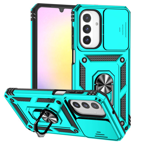 Samsung Galaxy A26 5G Sliding Camshield Holder Phone Case - Cyan Blue