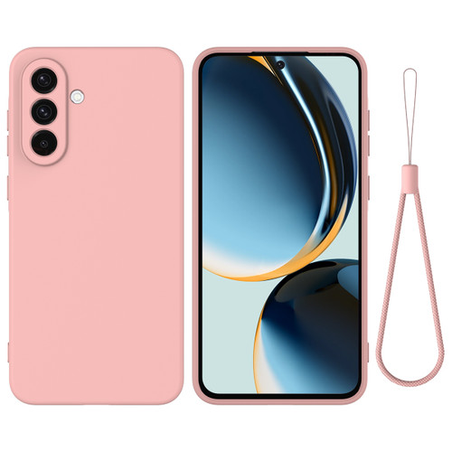 Samsung Galaxy A26 5G Solid Color Liquid Silicone Dropproof Full Coverage Phone Case - Pink