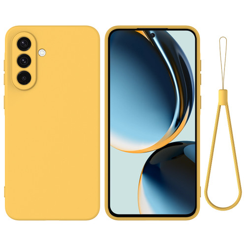 Samsung Galaxy A26 5G Solid Color Liquid Silicone Dropproof Full Coverage Phone Case - Yellow