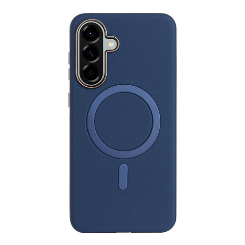 Samsung Galaxy A26 5G Solid Color Plating MagSafe Full Coverage Phone Case - Dark Blue