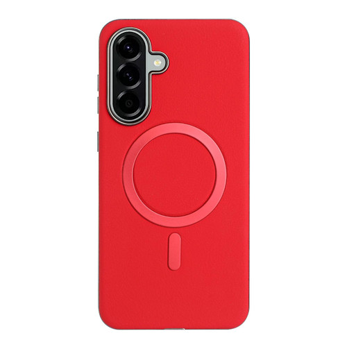 Samsung Galaxy A26 5G Solid Color Plating MagSafe Full Coverage Phone Case - Red