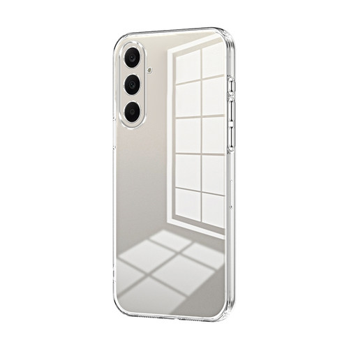 Samsung Galaxy A26 5G Transparent Plating Fine Hole Phone Case - Transparent