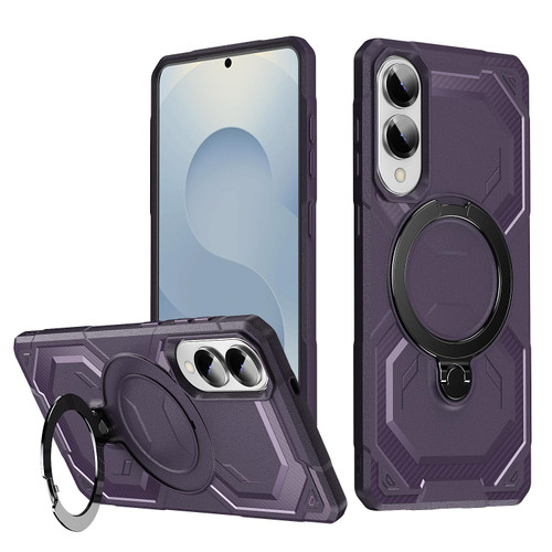 Samsung Galaxy S25 Edge 5G Frosted MagSafe Holder Phone Case - Purple Samsung Galaxy S25 Edge 5G Frosted MagSafe Holder Phone Case - Purple