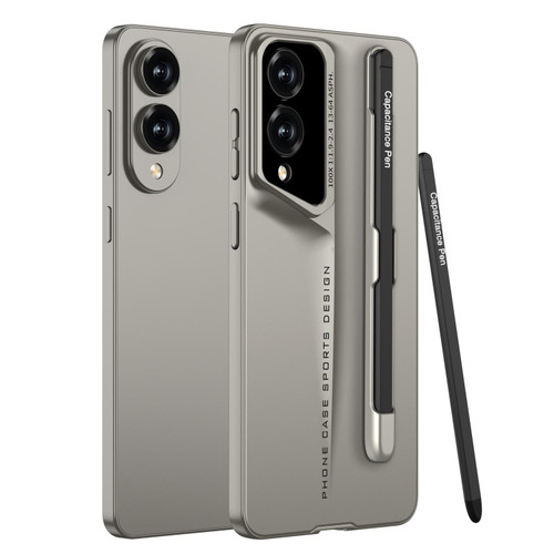 Samsung Galaxy S25 Edge 5G GKK Blade Ultra-thin Full Coverage Phone Case with Pen - Gold Samsung Galaxy S25 Edge 5G GKK Blade Ultra-thin Full Coverage Phone Case with Pen - Gold