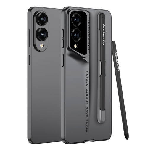 Samsung Galaxy S25 Edge 5G GKK Blade Ultra-thin Full Coverage Phone Case with Pen - Grey Samsung Galaxy S25 Edge 5G GKK Blade Ultra-thin Full Coverage Phone Case with Pen - Grey
