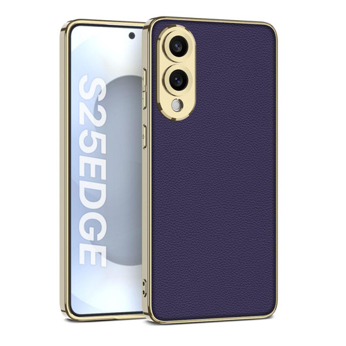 Samsung Galaxy S25 Edge 5G GKK Plating TPU Leather Full Coverage Phone Case - Purple Samsung Galaxy S25 Edge 5G GKK Plating TPU Leather Full Coverage Phone Case - Purple