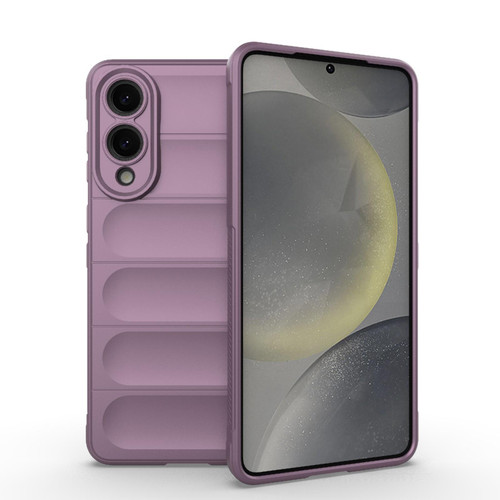 Samsung Galaxy S25 Edge 5G Magic Shield TPU + Flannel Phone Case - Purple Samsung Galaxy S25 Edge 5G Magic Shield TPU + Flannel Phone Case - Purple