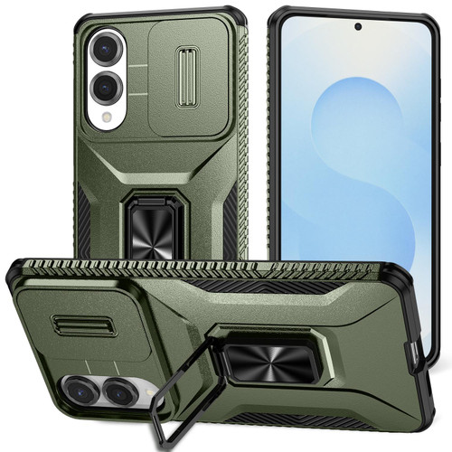 Samsung Galaxy S25 Edge 5G Sliding Camshield Holder Phone Case - Alpine Green