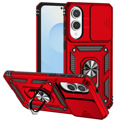 Samsung Galaxy S25 Edge 5G Sliding Camshield Holder Phone Case - Red