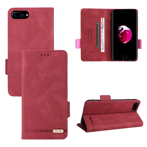 iPhone 7 / 8 / SE 2020 / SE 2022 Magnetic Clasp Leather Phone Case - Red
