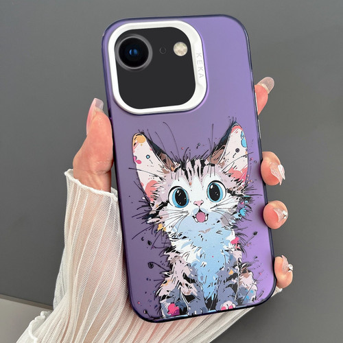 iPhone 7 / 8 / SE 2020 / SE 2022 Dual-sided IMD Animal Graffiti TPU + PC Phone Case - Stunned Cat