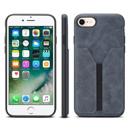 iPhone 7 / 8 / SE 2020 / SE 2022 Denior DV Elastic Card PU Back Cover Phone Case - Grey