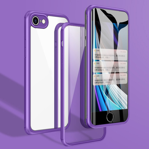 iPhone 7 / 8 / SE 2020 / SE 2022 Double-sided Glass TPU Phone Case - Purple