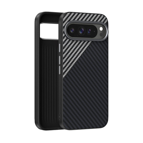 Google Pixel 10 / 10 Pro ABEEL C Carbon Fiber Series 6D Micro Relief MagSafe Phone Case - Black Grey
