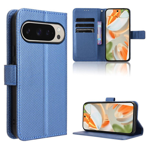 Google Pixel 10 / 10 Pro Diamond Texture Leather Phone Case - Blue