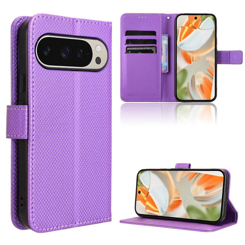 Google Pixel 10 / 10 Pro Diamond Texture Leather Phone Case - Purple