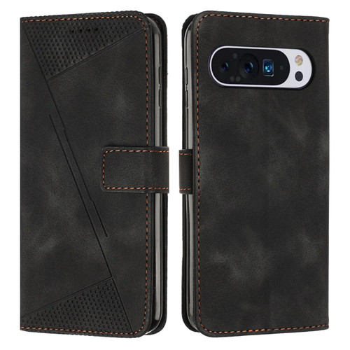 Google Pixel 10 / 10 Pro Dream Triangle Leather Phone Case with Lanyard - Black