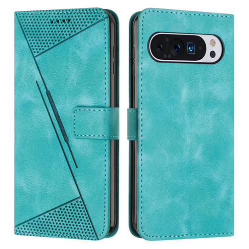 Google Pixel 10 / 10 Pro Dream Triangle Leather Phone Case with Lanyard - Green