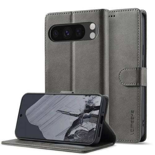 Google Pixel 10 / 10 Pro LC.IMEEKE Calf Texture Flip Leather Phone Case - Grey