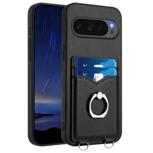 Google Pixel 10 / 10 Pro R20 Ring Card Holder Phone Case - Black