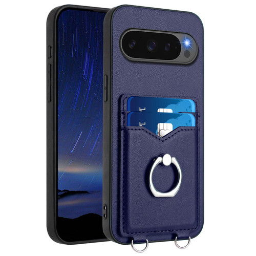 Google Pixel 10 / 10 Pro R20 Ring Card Holder Phone Case - Blue