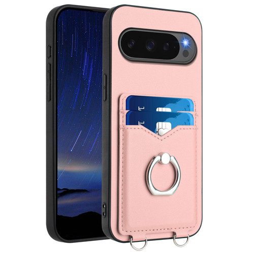 Google Pixel 10 / 10 Pro R20 Ring Card Holder Phone Case - Pink