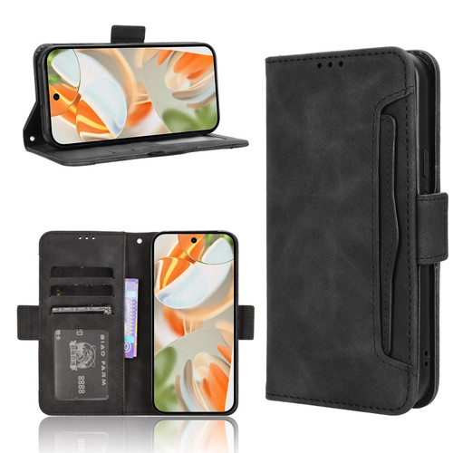 Google Pixel 10 / 10 Pro Skin Feel Calf Texture Card Slots Leather Phone Case - Black