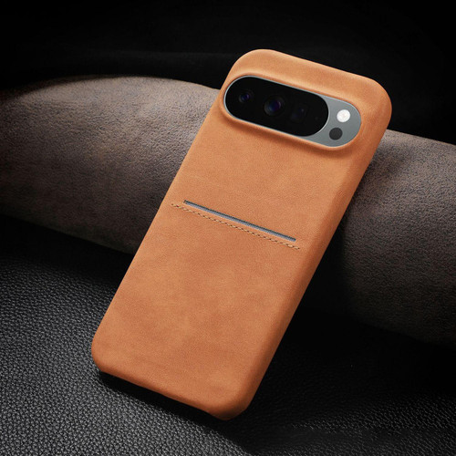 Google Pixel 10 / 10 Pro Skin Feel Sheepskin Card Slot Phone Case - Yellow