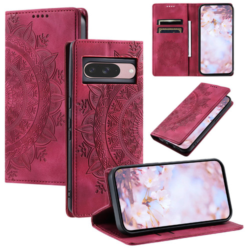 Google Pixel 10 / 10 Pro Totem Embossed Magnetic Leather Phone Case - Red