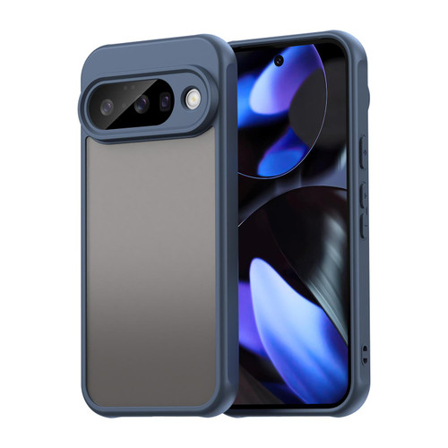 Google Pixel 10 Fan Dun Series TPU Hybrid PC Frosted Phone Case - Blue Google Pixel 10 Fan Dun Series TPU Hybrid PC Frosted Phone Case - Blue