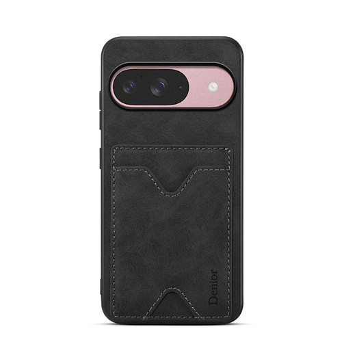 Google Pixel 10 / 10 Pro Denior D06 PU Back Cover Card Slot Holder Phone Case - Black