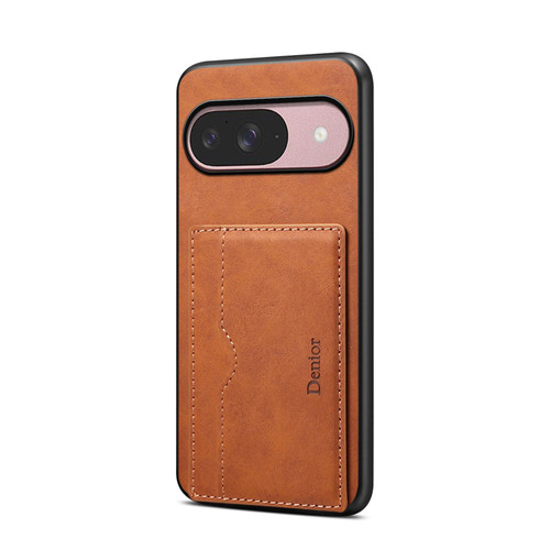 Google Pixel 10 / 10 Pro Denior D08 PU Single Card Slot Holder Phone Case - Brown