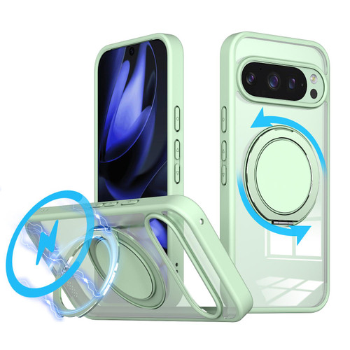 Google Pixel 10 Pro Kalebol 360-degree Rotating MagSafe Magnetic Holder Phone Case - Avocado Green Google Pixel 10 Pro Kalebol 360-degree Rotating MagSafe Magnetic Holder Phone Case - Avocado Green