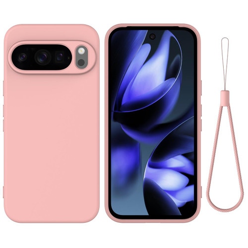 Google Pixel 10 Pro Pure Color Liquid Silicone Shockproof Phone Case - Pink Google Pixel 10 Pro Pure Color Liquid Silicone Shockproof Phone Case - Pink
