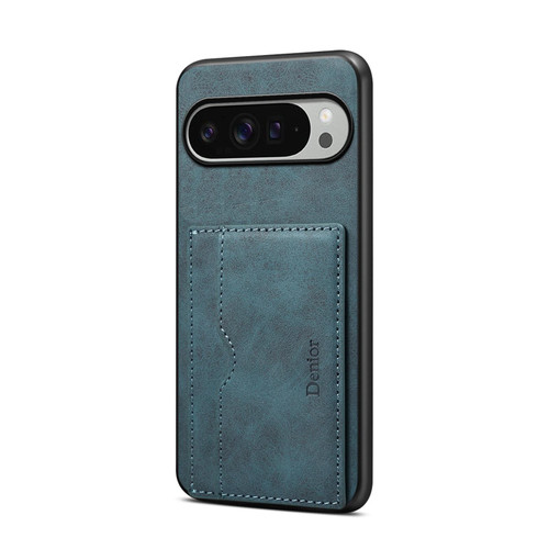 Google Pixel 10 Pro XL Denior D08 PU Single Card Slot Holder Phone Case - Blue