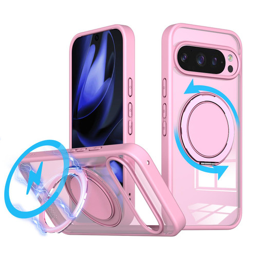 Google Pixel 10 Pro XL Kalebol 360-degree Rotating MagSafe Magnetic Holder Phone Case - Pink