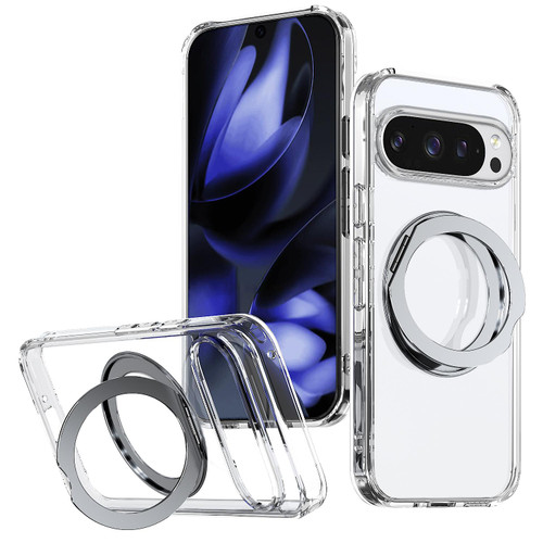 Google Pixel 10 Pro XL kalebol MagSafe Metal Ring Holder Phone Case - Transparent