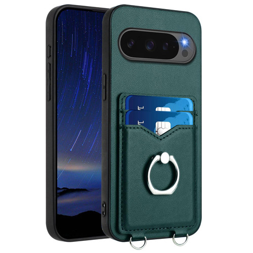 Google Pixel 10 Pro XL R20 Ring Card Holder Phone Case - Green