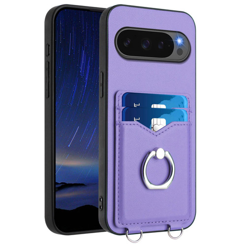 Google Pixel 10 Pro XL R20 Ring Card Holder Phone Case - Purple