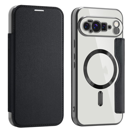 Google Pixel 10 Pro XL Shield MagSafe RFID Anti-theft Leather Phone Case - Black